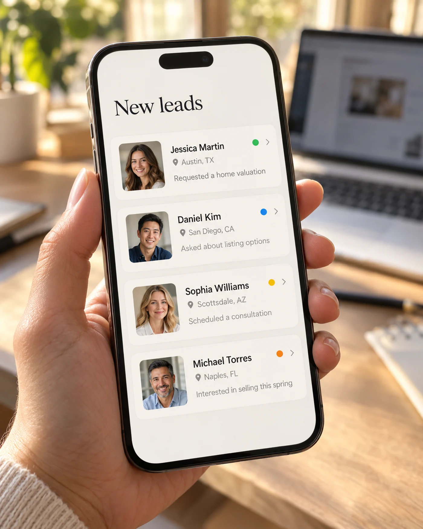 Website leads arriving in the client’s own CRM