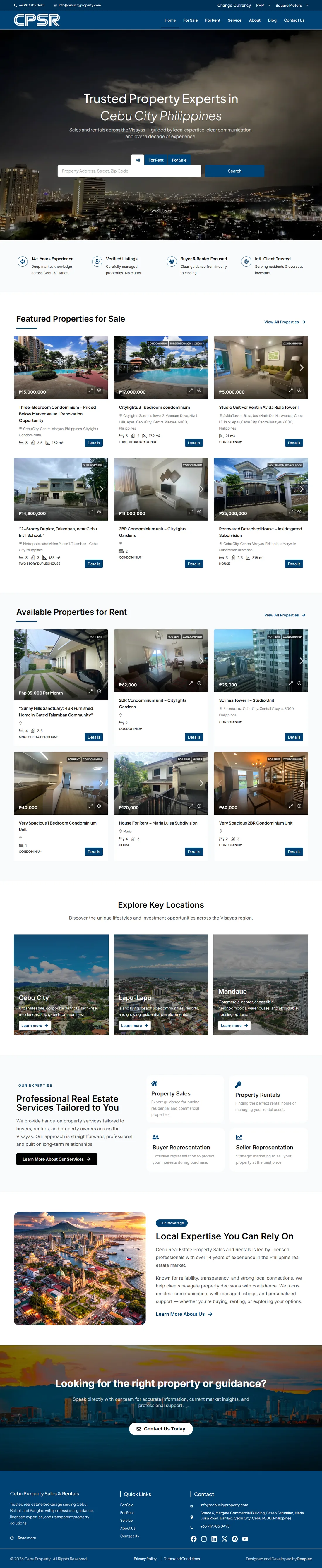 Cebu City Property, full homepage