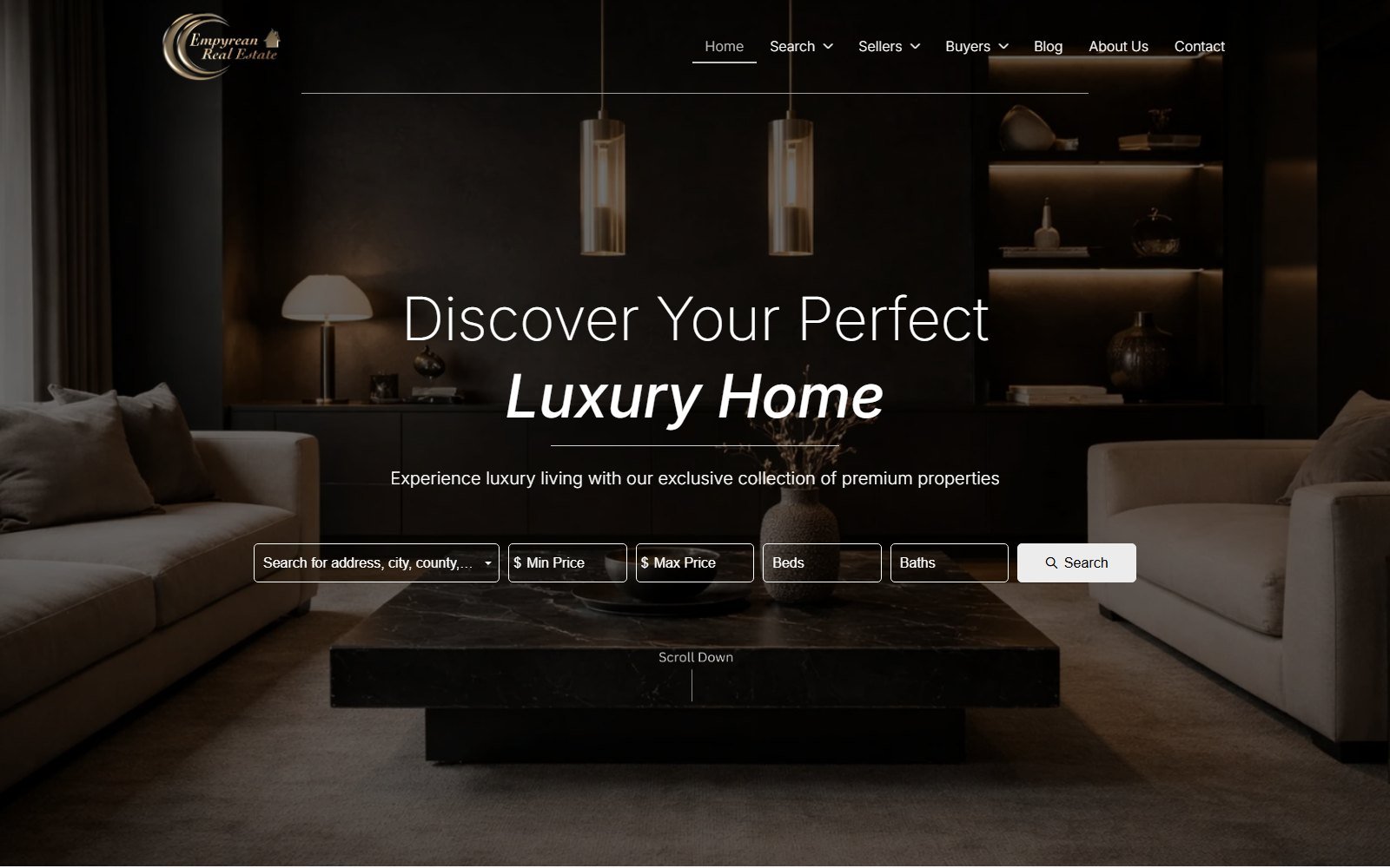 Empyrean Real Estate & Mortgage website