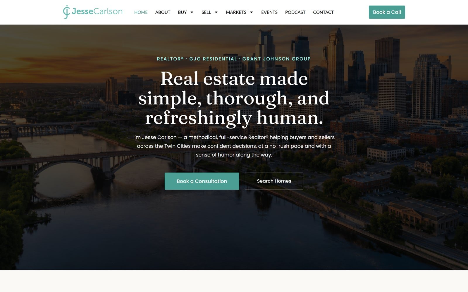 Jesse Carlson Real Estate website