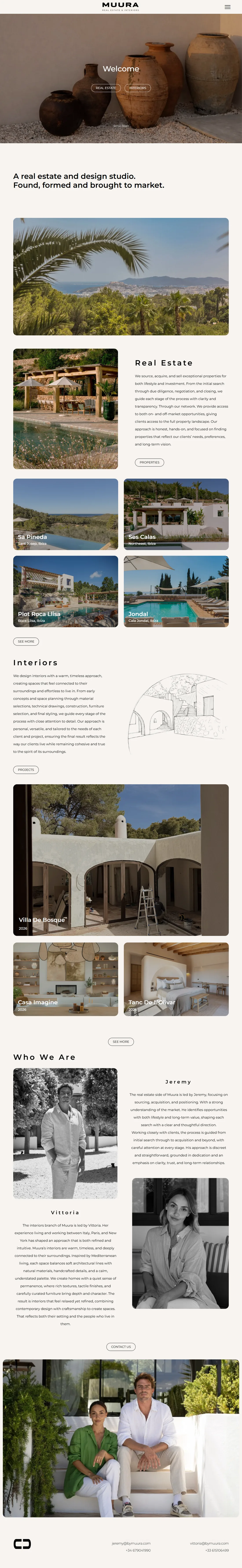 MUURA, full homepage