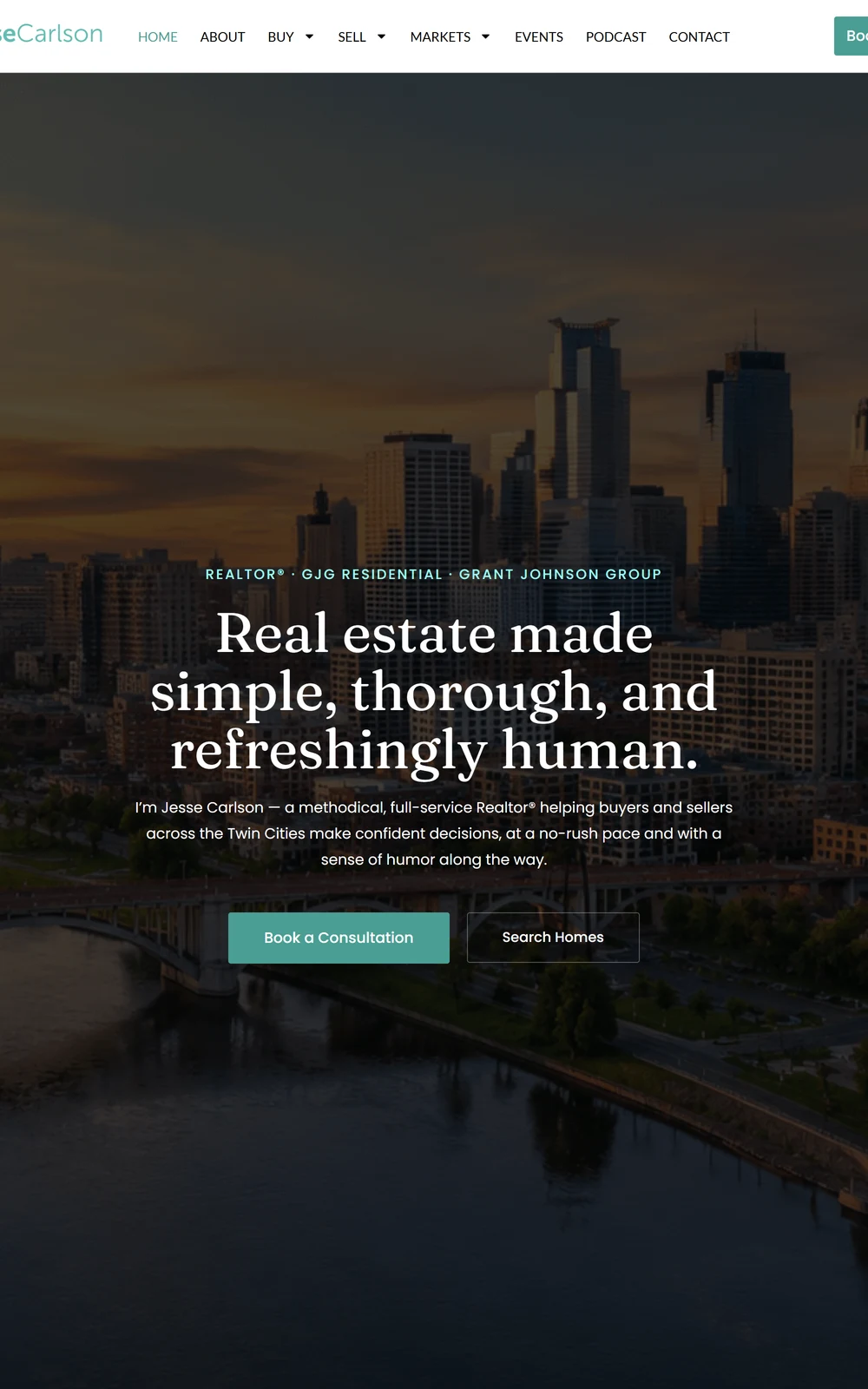 Jesse Carlson Real Estate, homepage
