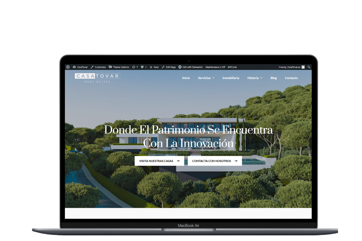 luxury real estate website for Spanish property agency