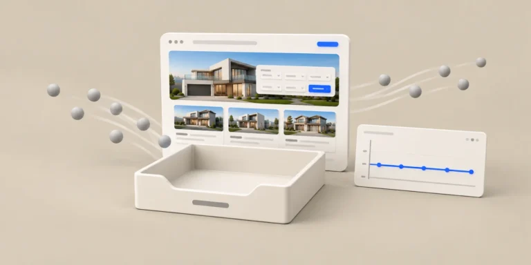 A real estate website not getting leads, with an empty enquiry inbox